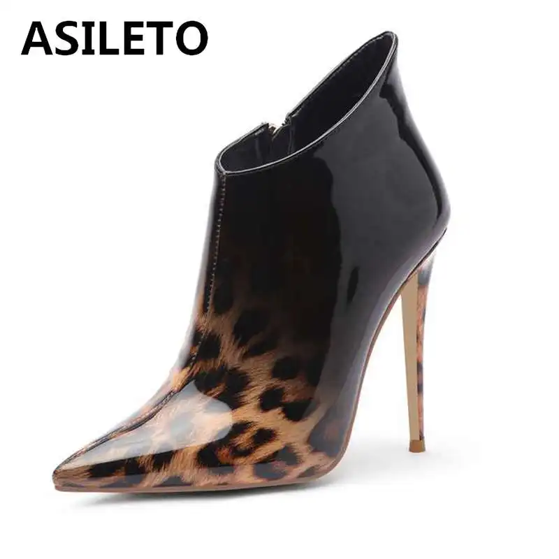 ASILETO size 44 45 ankle boots for women pointed toe thin high heels booties zipper leopard print party gradient bottes botas
ASILETO size 44 45 ankle boots for women pointed toe thin high heels booties zipper leopard print party gradient bottes botas
