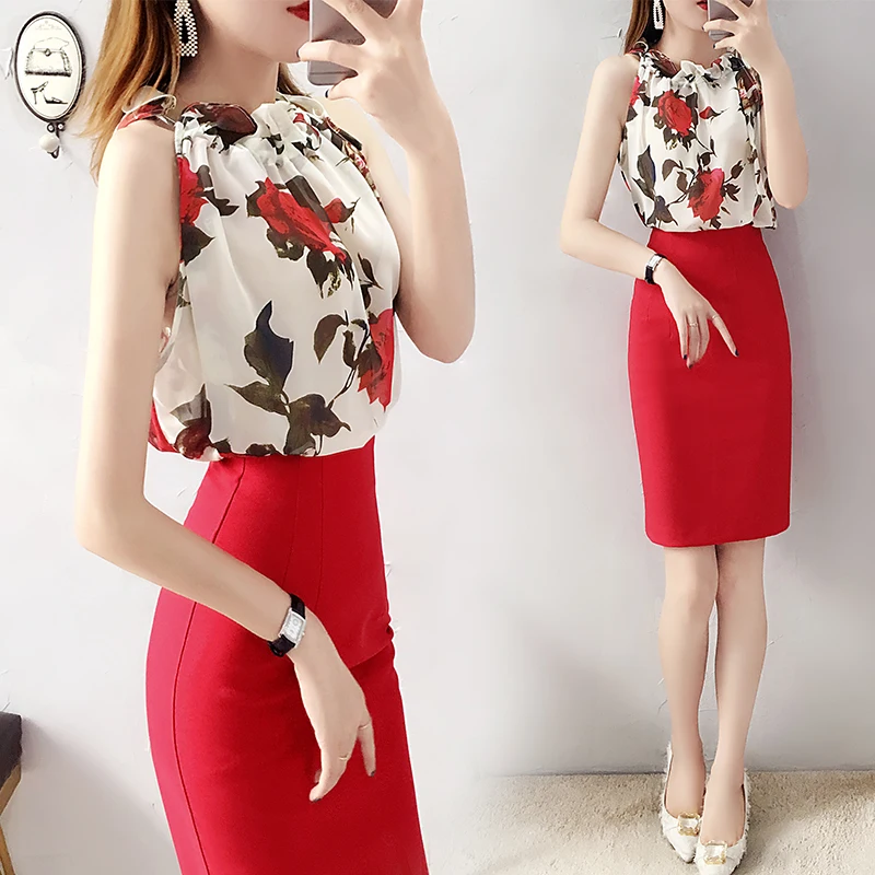 Sleeveless Two Piece Skirt Set Print Woman 2 Pieces Sets Outfits Korean Set Women Clothes 2019 Ensemble Femme Deux Pieces
Sleeveless Two Piece Skirt Set Print Woman 2 Pieces Sets Outfits Korean Set Women Clothes 2019 Ensemble Femme Deux Pieces
