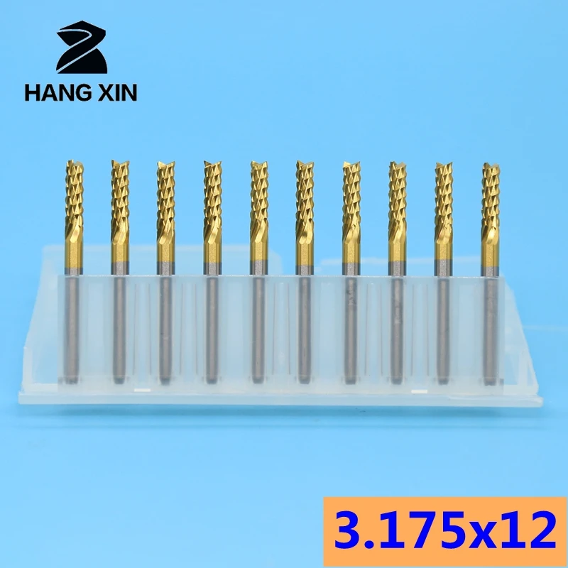 Hanxin 10 шт. 3 175 мм твердосплавные концевые фрезы гравировальный резец для подрезки