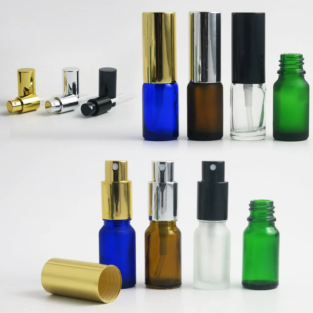 360pcs/lot 10ml Frosted/Bright Amber Clear Blue Green Glass Bottle with Sprayers Cosmetic Perfume Bottle with Fine Mist Sprayer
360pcs/lot 10ml Frosted/Bright Amber Clear Blue Green Glass Bottle with Sprayers Cosmetic Perfume Bottle with Fine Mist Sprayer