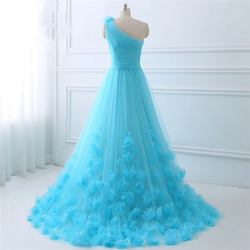 Walk Beside You Gray Evening Dresses Blue One Shoulder Pleats with Floral Long evening gowns for women robe de soiree longue
Walk Beside You Gray Evening Dresses Blue One Shoulder Pleats with Floral Long evening gowns for women robe de soiree longue