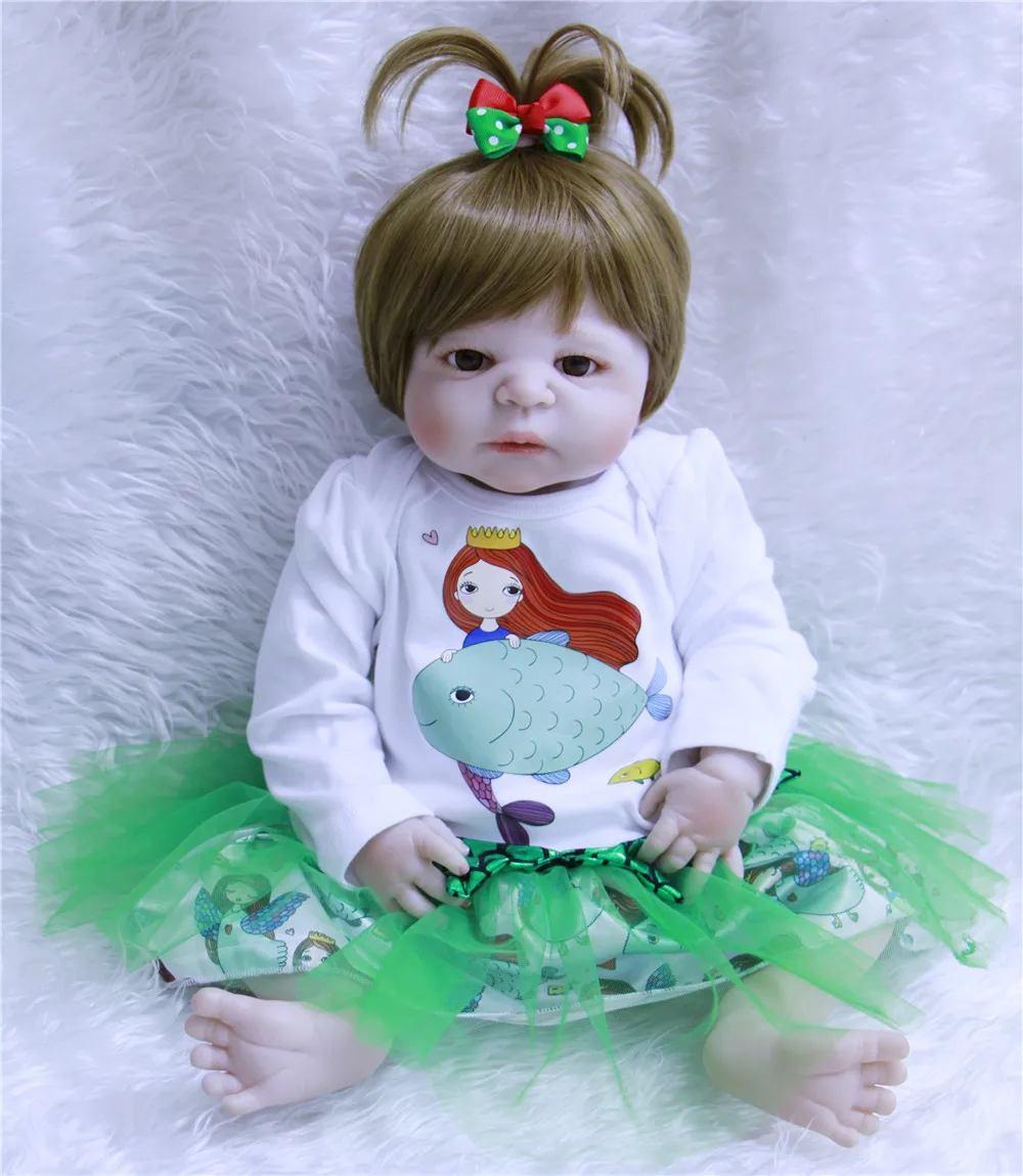 Real 57CM Full Silicone Body Girl Reborn Doll Alive Baby Bath Toys Lifelike Princess Toddler Fashion Doll Bebe Reborn Menina
Real 57CM Full Silicone Body Girl Reborn Doll Alive Baby Bath Toys Lifelike Princess Toddler Fashion Doll Bebe Reborn Menina