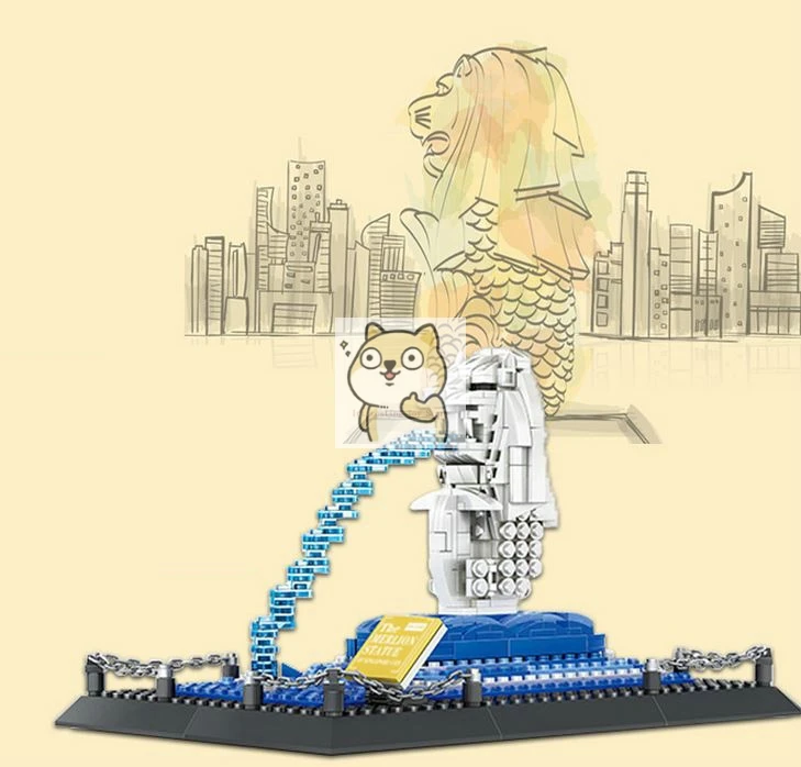 4218 строительные блоки из серии Creator, модель Merlion, набор классических строительных блоков, Сингапур, архитектура MOC, игрушки, совместимые с Lego
4218 строительные блоки из серии Creator, модель Merlion, набор классических строительных блоков, Сингапур, архитектура MOC, игрушки, совместимые с Lego