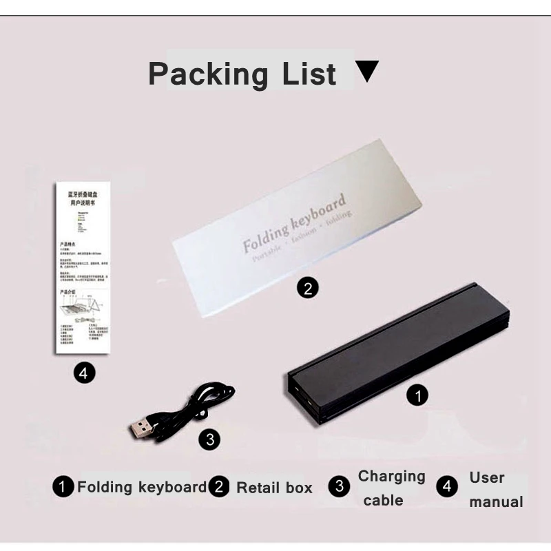 2018 New style Bluetooth wireless Folding keyboard For Tablet PC smart phone Pad Notebook support Androd/IOS/Windows/Mac system
2018 New style Bluetooth wireless Folding keyboard For Tablet PC smart phone Pad Notebook support Androd/IOS/Windows/Mac system