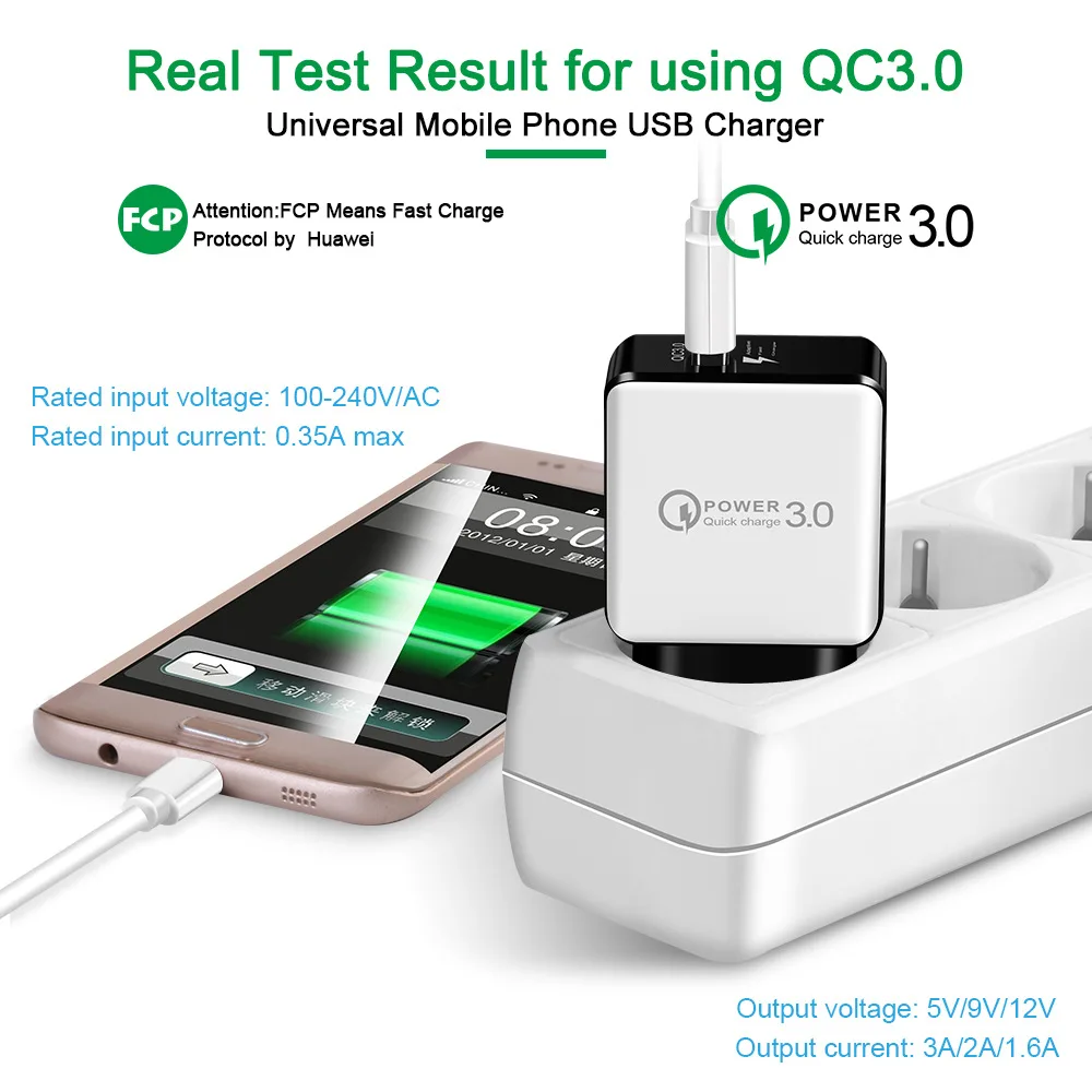 Зарядное устройство USB QC 3 0 5 В 9 12 быстрая зарядка | Мобильные телефоны и
