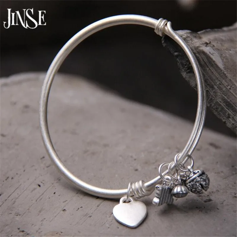 JINSE Women Fashion Vintage Heart Butterfly Charms Bracelet Love Flowers Round Pendant Charm Cuff Bracelet Female Jewelry 3mm
JINSE Women Fashion Vintage Heart Butterfly Charms Bracelet Love Flowers Round Pendant Charm Cuff Bracelet Female Jewelry 3mm
