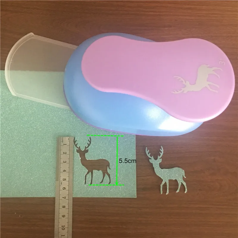 Free Shipping 3"/4.5x5.5cm Sika deer shaped EVA foam paper hole punch for card handmade giraffe craft furador scrapbook | Канцтовары