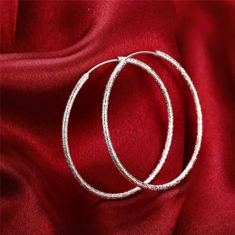 925 Silver Hoop Earrings for Women Big Circle Earring Fashion Silver Statement Jewelry Party Accessories Pendiantes Brincos
925 Silver Hoop Earrings for Women Big Circle Earring Fashion Silver Statement Jewelry Party Accessories Pendiantes Brincos