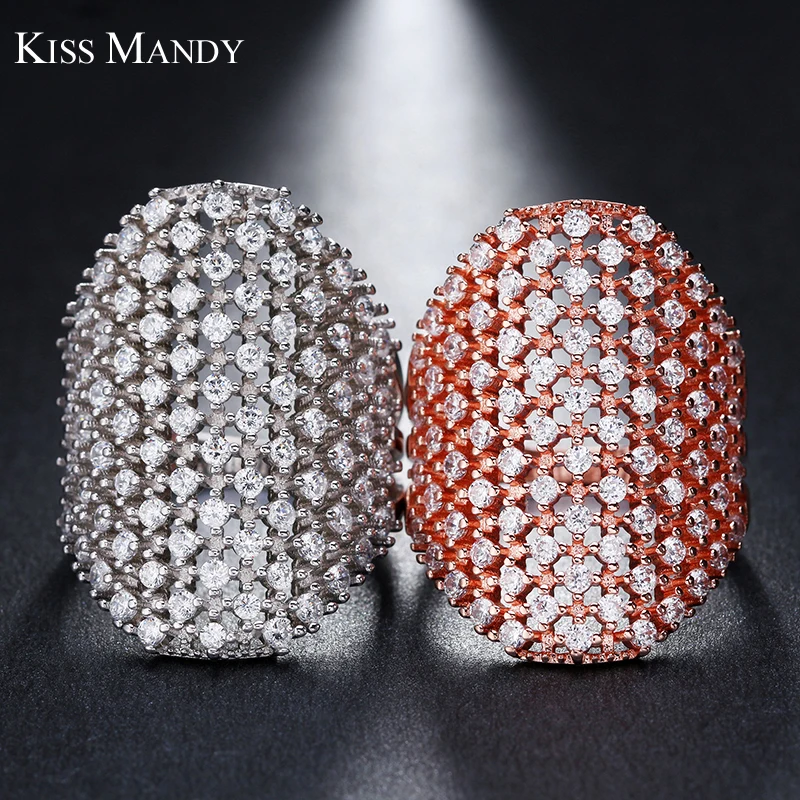 KISS MANDY Luxury Series Color Rose Gold Color Ring With 82 Pieces AAA Zircon Dazzling Hollow Party Cocktail Ring LMR92
KISS MANDY Luxury Series Color Rose Gold Color Ring With 82 Pieces AAA Zircon Dazzling Hollow Party Cocktail Ring LMR92