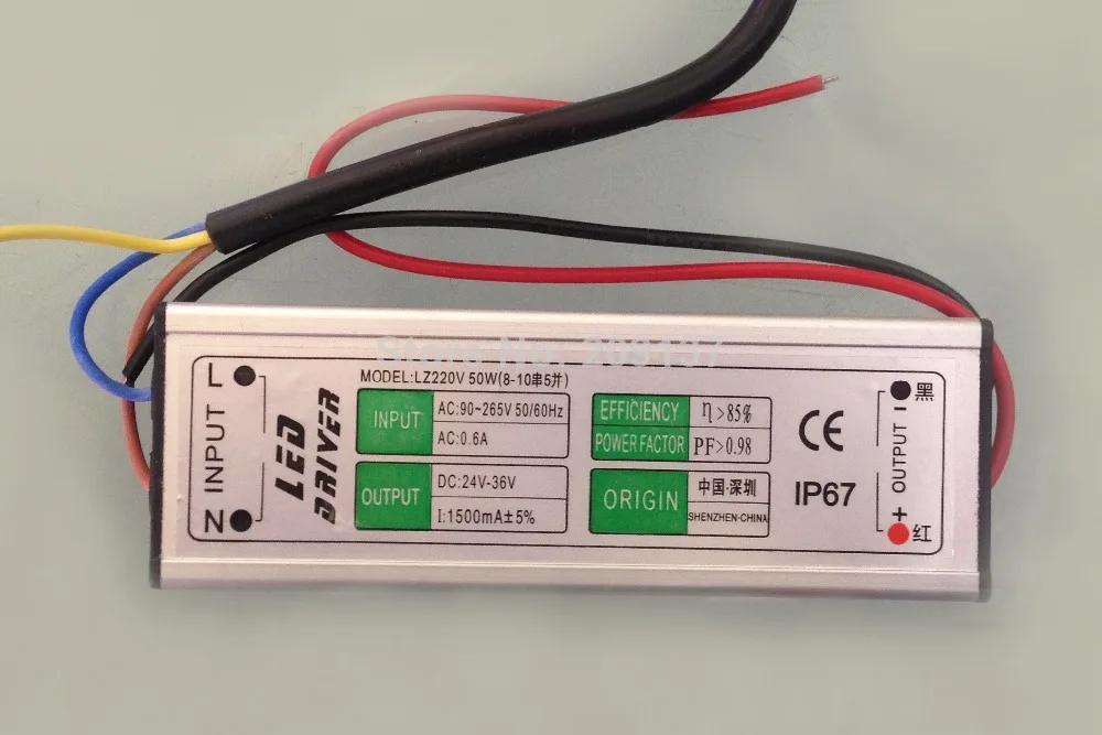 50w Integrated waterproof IP67 LED Driver DC24-36v 1500mA Power Supply wholesale and retail Free shipping
50w Integrated waterproof IP67 LED Driver DC24-36v 1500mA Power Supply wholesale and retail Free shipping