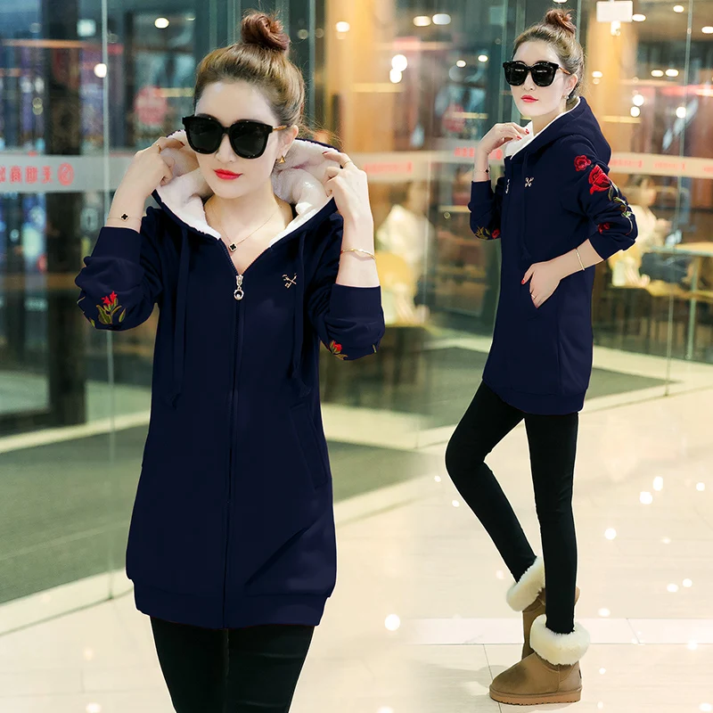women long thickening natural Overcoat with hood coat loose clothes women embroidery flower korean fashion warm clothes hoodies
women long thickening natural Overcoat with hood coat loose clothes women embroidery flower korean fashion warm clothes hoodies