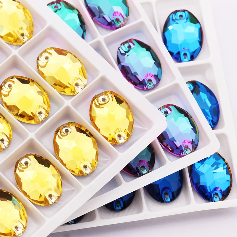 Astrobox Oval Shaped Glass Crystal Flat Back Rhinestones DIY Gradient Color Sew On Stone For Knitting Wedding Dress Garment
Astrobox Oval Shaped Glass Crystal Flat Back Rhinestones DIY Gradient Color Sew On Stone For Knitting Wedding Dress Garment
