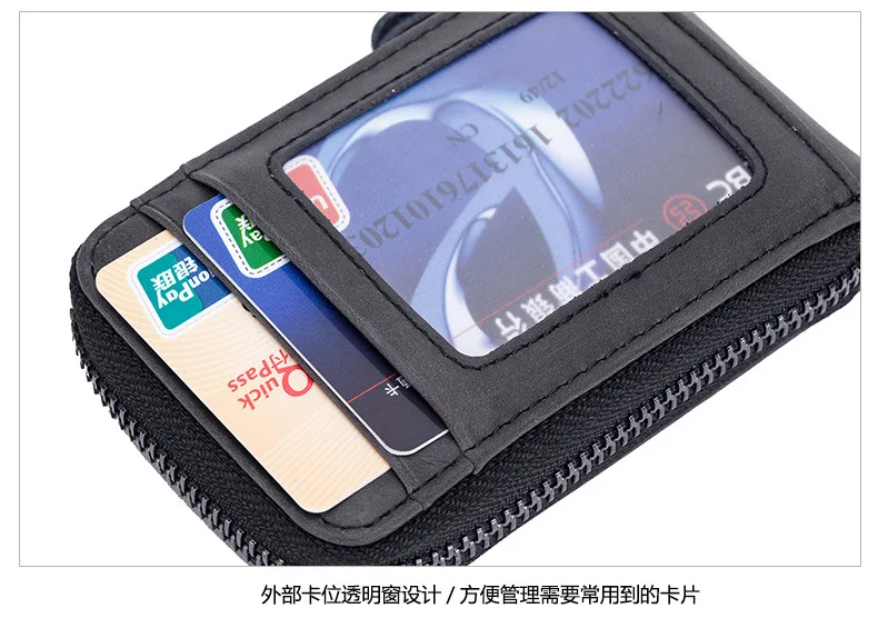 Держатель для банковских карт RFID из натуральной кожи мужской держатель фото