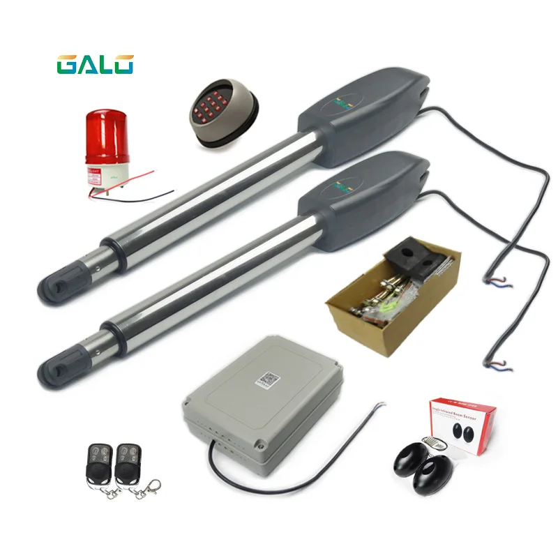 galo 400 KG Electric Swing Gate Opener Motor With 2 Remote Control with 1 pair of photocells 1 alarm light
galo 400 KG Electric Swing Gate Opener Motor With 2 Remote Control with 1 pair of photocells 1 alarm light