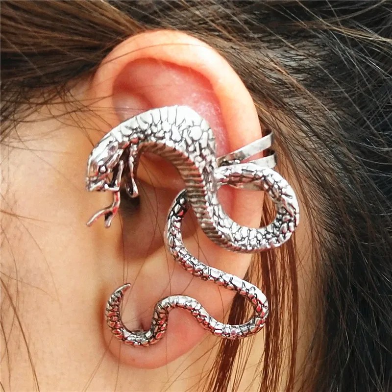1PC Fashion Cobra Earrings Punk Hiphop Snake Long Left Ear Cuff Earrings Jackets For Women Men Jewelry Gifts Free Shipping EJ034
1PC Fashion Cobra Earrings Punk Hiphop Snake Long Left Ear Cuff Earrings Jackets For Women Men Jewelry Gifts Free Shipping EJ034