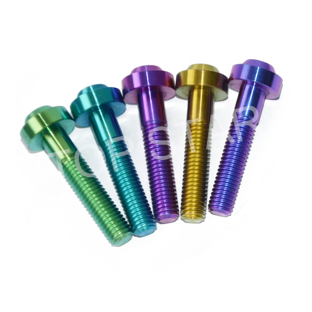 Grade5 Titanium alloy Bolt Button head Titanium bolts for Motorcycle M8 X 40mm 2 PCS