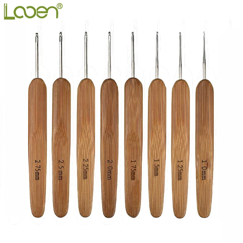 8 Pcs Looen Bamboo Crochet Hooks Set Small Lace Crochet Needles 1.0-2.75mm Knitting Needles Handle Weave Yarn Sewing Tools
8 Pcs Looen Bamboo Crochet Hooks Set Small Lace Crochet Needles 1.0-2.75mm Knitting Needles Handle Weave Yarn Sewing Tools