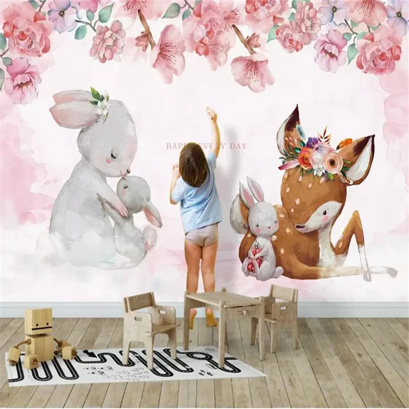 Nordic Elk mother and child rabbit background wall professional making murals, wallpaper wholesale, custom photo wall
Nordic Elk mother and child rabbit background wall professional making murals, wallpaper wholesale, custom photo wall