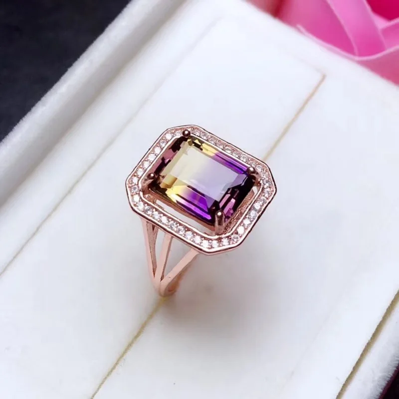 Natural Rectangle Amethyst Gemstone Ring, 925 Sterling Silver, 8*10mm Birthstone Gift Jewelry, Wedding Rings for Women FJ290
Natural Rectangle Amethyst Gemstone Ring, 925 Sterling Silver, 8*10mm Birthstone Gift Jewelry, Wedding Rings for Women FJ290