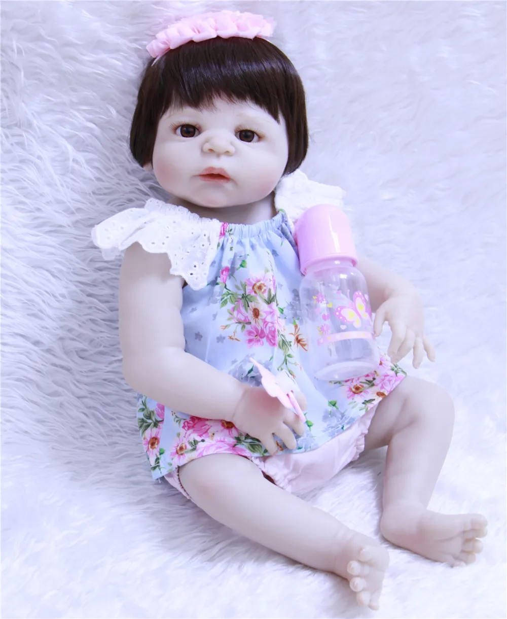 Кукла NPKCOLLECTION 55 см силиконовая Реалистичная для новорожденных подарок на день