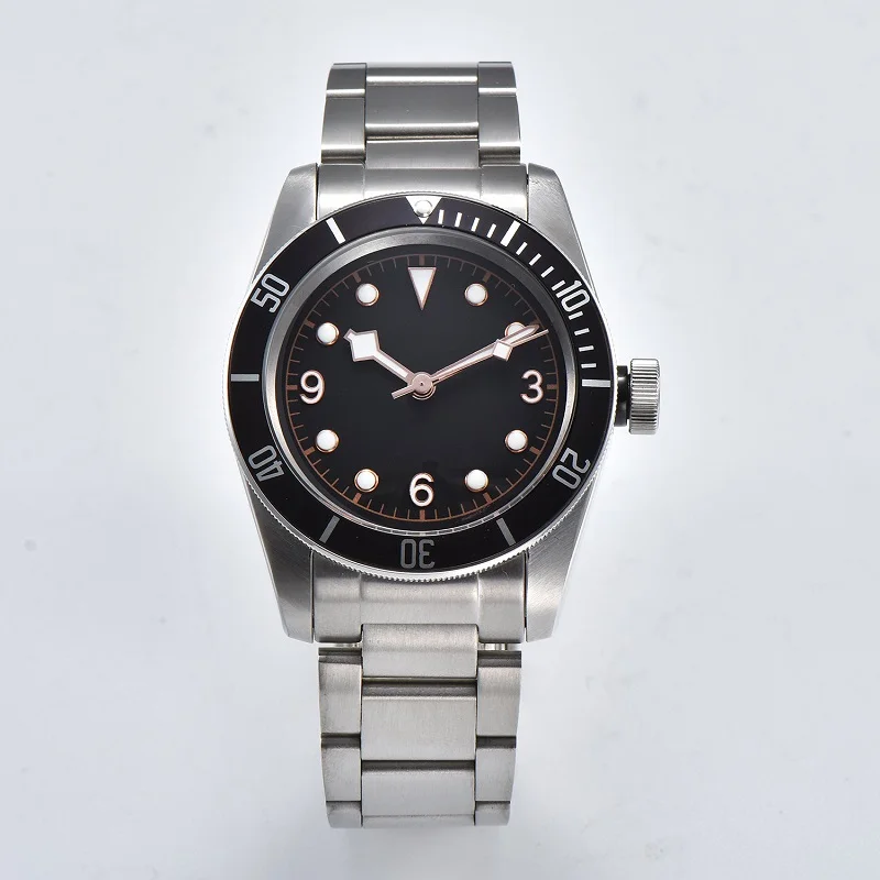 Watch 41MM automatic movement stainless steel case steel bracelet aluminum bezel men's mechanical military with luminous D01
Watch 41MM automatic movement stainless steel case steel bracelet aluminum bezel men's mechanical military with luminous D01