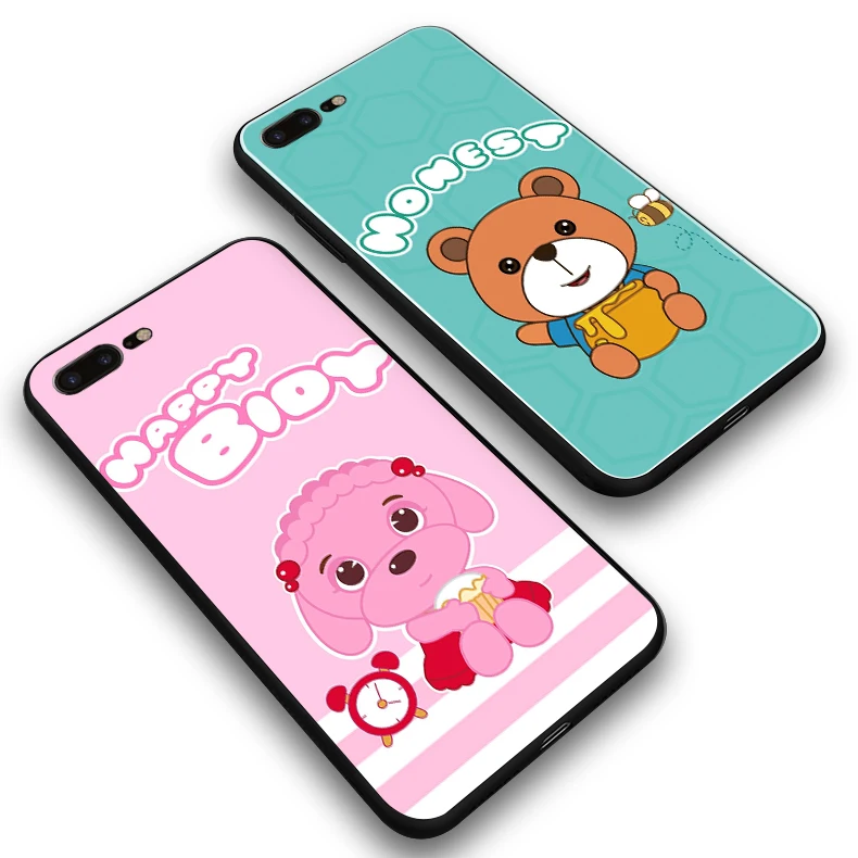 Силиконовый мягкий чехол из ТПУ для iphone 7plus 8plus XR XS X XSMAX телефона с животными iphone6 6S