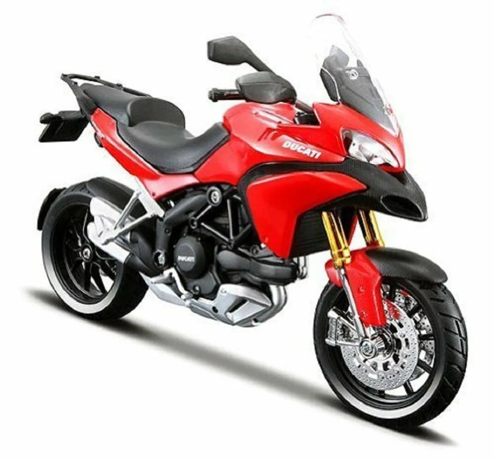 Красная модель мотоциклетного велосипеда MAISTO 1:12 DUCATI MULTISTRADA 1200S игрушка в коробке |