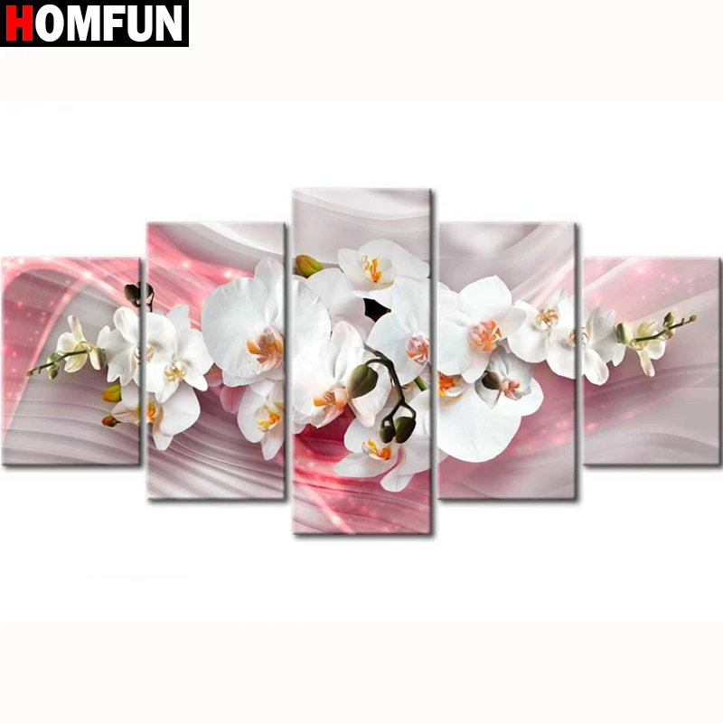 HOMFUN 5pcs Full Square/Round Drill 5D DIY Diamond Painting "Orchid peony lily" Multi-picture Combination Embroidery 5D Gift
HOMFUN 5pcs Full Square/Round Drill 5D DIY Diamond Painting "Orchid peony lily" Multi-picture Combination Embroidery 5D Gift