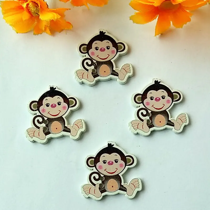 40PCS Милые обезьяны, деревянные декоративные пуговицы, ремесла, 2 отверстия, шитье, скребки, аксессуары, робот Artesanato
40PCS Милые обезьяны, деревянные декоративные пуговицы, ремесла, 2 отверстия, шитье, скребки, аксессуары, робот Artesanato