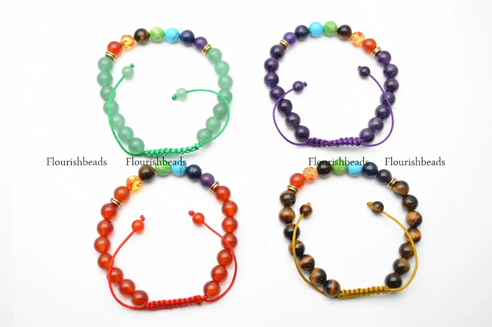 Natural Green Aventurine and Multi Stone Round Beads Chakra Bracelet Fashion Party Jewelry Gift
Natural Green Aventurine and Multi Stone Round Beads Chakra Bracelet Fashion Party Jewelry Gift