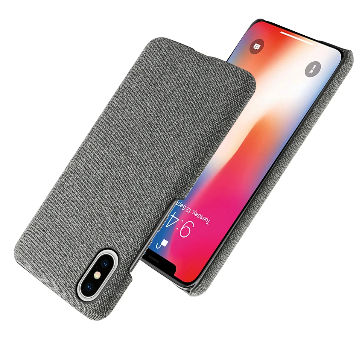 Для iPhone XS Max X XR 5 5S SE чехол тонкий ретро роскошный тканый тканевый Жесткий ПК