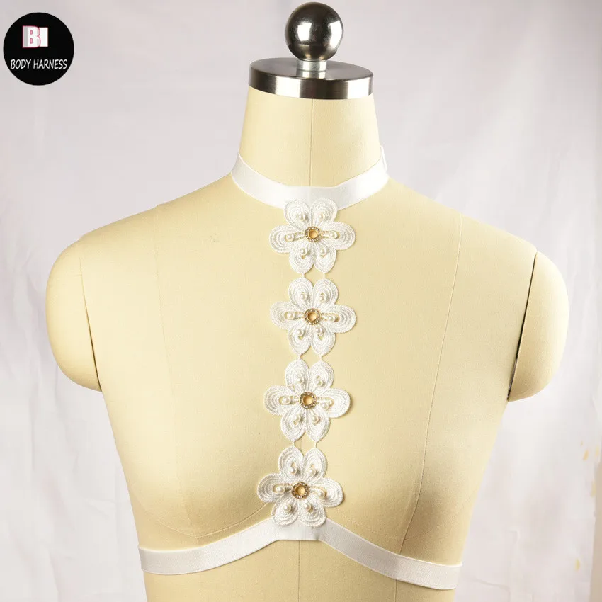 Pastel Goth white Rose Body Harness Kawaii sexy Lingerie wedding cage bra bondage fantasias erotic lace body harness cage bra
Pastel Goth white Rose Body Harness Kawaii sexy Lingerie wedding cage bra bondage fantasias erotic lace body harness cage bra