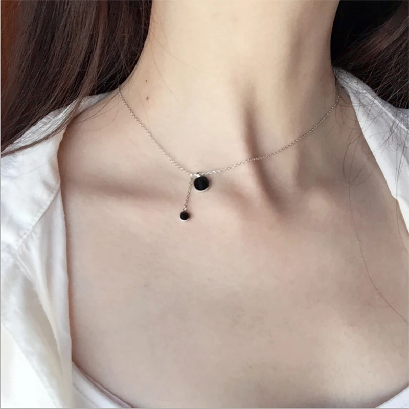 YAOLOGE 925 Sterling Silver New Fashion Black Zircon Pendant Necklace Ladies Birthday Engagement Party Jewelry
YAOLOGE 925 Sterling Silver New Fashion Black Zircon Pendant Necklace Ladies Birthday Engagement Party Jewelry