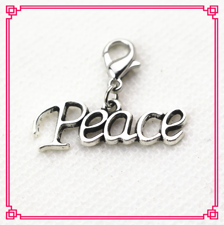 Hot selling 20pcs/lot peace dangle charms with lobster clasp charms for pendant/bracelet accessories diy jewelry
Hot selling 20pcs/lot peace dangle charms with lobster clasp charms for pendant/bracelet accessories diy jewelry