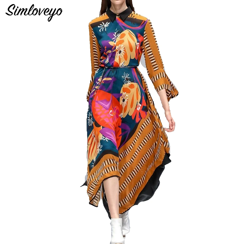 SIMLOVEYO 2019 designer Ladies Dresses Floral Print Casual Loose Maxi Dress Women Sleeve Long Robe Femme Bodycon vestidos
SIMLOVEYO 2019 designer Ladies Dresses Floral Print Casual Loose Maxi Dress Women Sleeve Long Robe Femme Bodycon vestidos