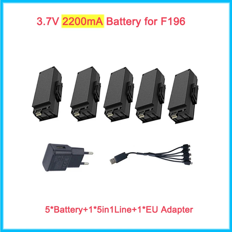 3 7 V 2200mA Lipo Батарея запасные Запчасти для F196 RC складной Дрон с 20 минут длительное