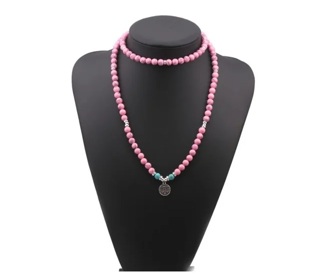 Black Natural Lava stone necklace braclet 108 pieces Beads yoga bracelet | Украшения и аксессуары