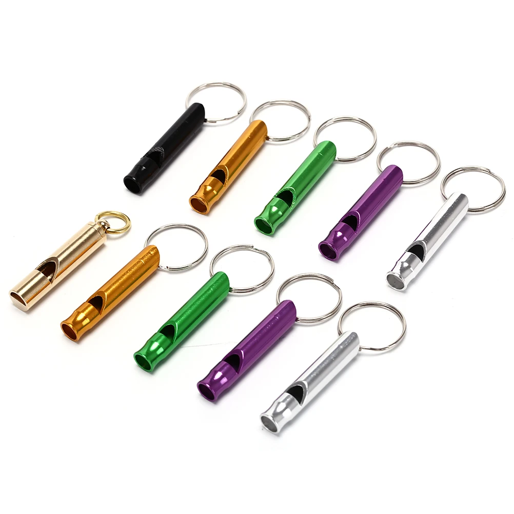 10 PCS/Lot Mini Aluminum Alloy Whistle Keyring Keychain For Outdoor Emergency Survival Safety Sport Camping Hunting Random Color
10 PCS/Lot Mini Aluminum Alloy Whistle Keyring Keychain For Outdoor Emergency Survival Safety Sport Camping Hunting Random Color