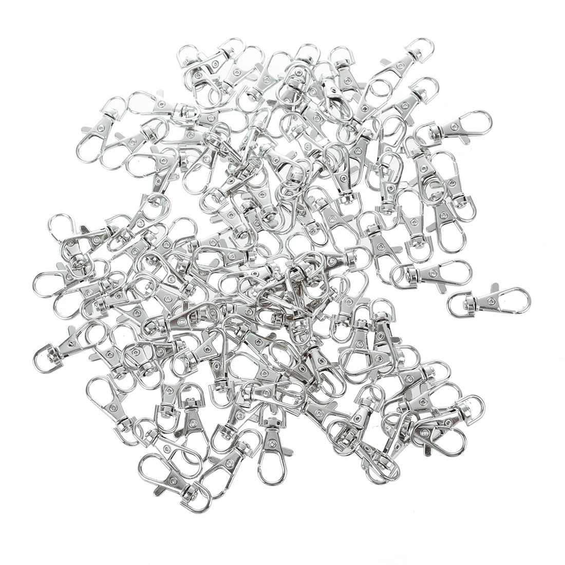 100 x Нержавеющая сталь карабин кольцо для ключей серебро | Украшения и аксессуары