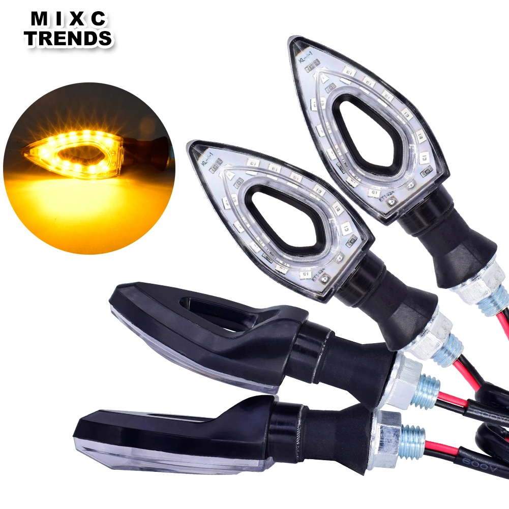 4Pcs 12 LED Turn Signal Motorcycle Light Front Rear Amber Blade Lamp Indicator Blinker Universal Flashing MotorBike Lights
4Pcs 12 LED Turn Signal Motorcycle Light Front Rear Amber Blade Lamp Indicator Blinker Universal Flashing MotorBike Lights