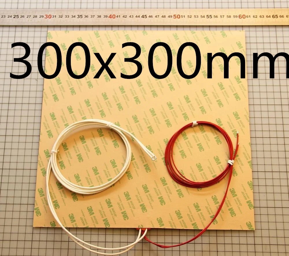 300 X 300mm 12" X 12" 110V/120V/220V 750W Flexible Silicone Heater Mat/Pad for 3D Printer Heated Bed Heating bed
300 X 300mm 12" X 12" 110V/120V/220V 750W Flexible Silicone Heater Mat/Pad for 3D Printer Heated Bed Heating bed