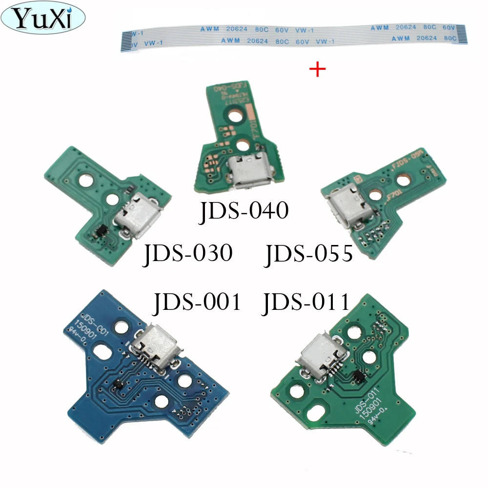 YuXi for PS4 Pro Slim Controller Charging Socket Port Circuit Board JDS 030 040 with 12 14 Pin Power Flex Cable
YuXi for PS4 Pro Slim Controller Charging Socket Port Circuit Board JDS 030 040 with 12 14 Pin Power Flex Cable