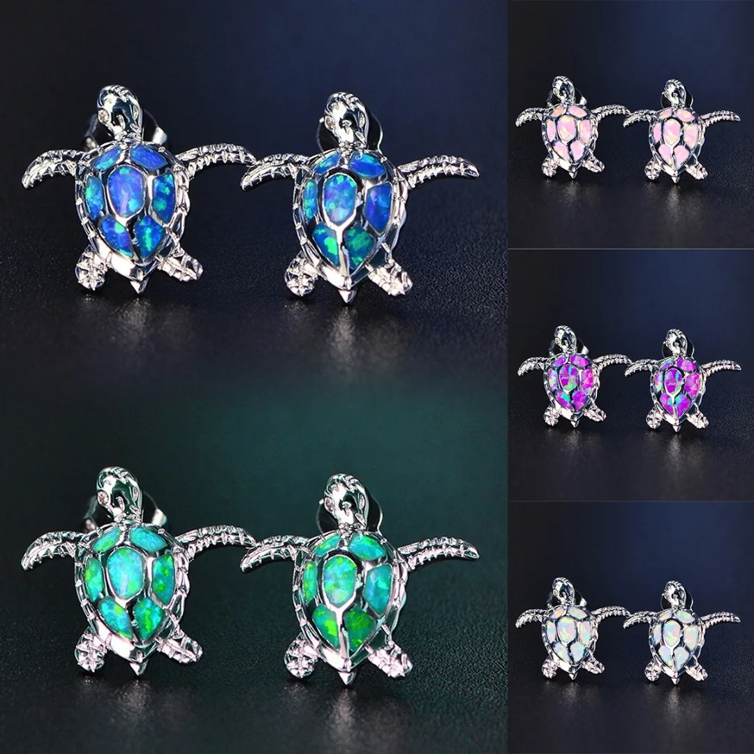 Cute Sea Turtle Stud Earring Lovely Animal Fire Opal Ear Stud Earring For Women Girl Trendy Jewelry Shellhard
Cute Sea Turtle Stud Earring Lovely Animal Fire Opal Ear Stud Earring For Women Girl Trendy Jewelry Shellhard