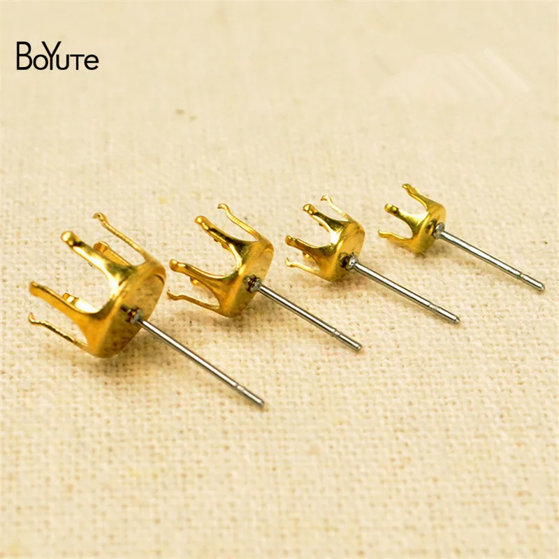 BoYuTe (500 Pieces/Lot) 9 Sizes Diy Stud Earrings Accessories Metal Brass Prong Earrings Base Blank Tray to Fit Zircon Stone
BoYuTe (500 Pieces/Lot) 9 Sizes Diy Stud Earrings Accessories Metal Brass Prong Earrings Base Blank Tray to Fit Zircon Stone