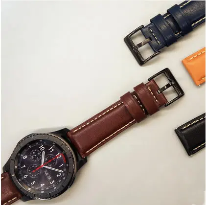 Ремешок кожаный для Samsung Galaxy Watch 46 мм Gear S3 22 классический браслет наручных часов