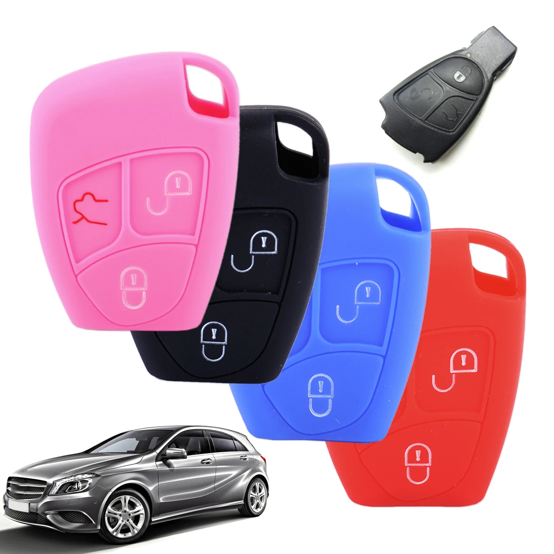 DWCX 3 Button Silicone Remote Key Cover Protector Shell Case Fob Fit For Mercedes-Benz CL55 CL600 CL65 C230 C240 C280 C320
DWCX 3 Button Silicone Remote Key Cover Protector Shell Case Fob Fit For Mercedes-Benz CL55 CL600 CL65 C230 C240 C280 C320