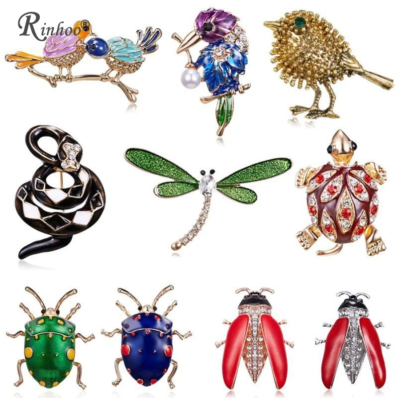 RINHOO Insect Animal Bird Brooch For Women Men Jewelry Christmas Hijab Pins Broaches Women's Enamel Pin Brooch Bags Accessories
RINHOO Insect Animal Bird Brooch For Women Men Jewelry Christmas Hijab Pins Broaches Women's Enamel Pin Brooch Bags Accessories
