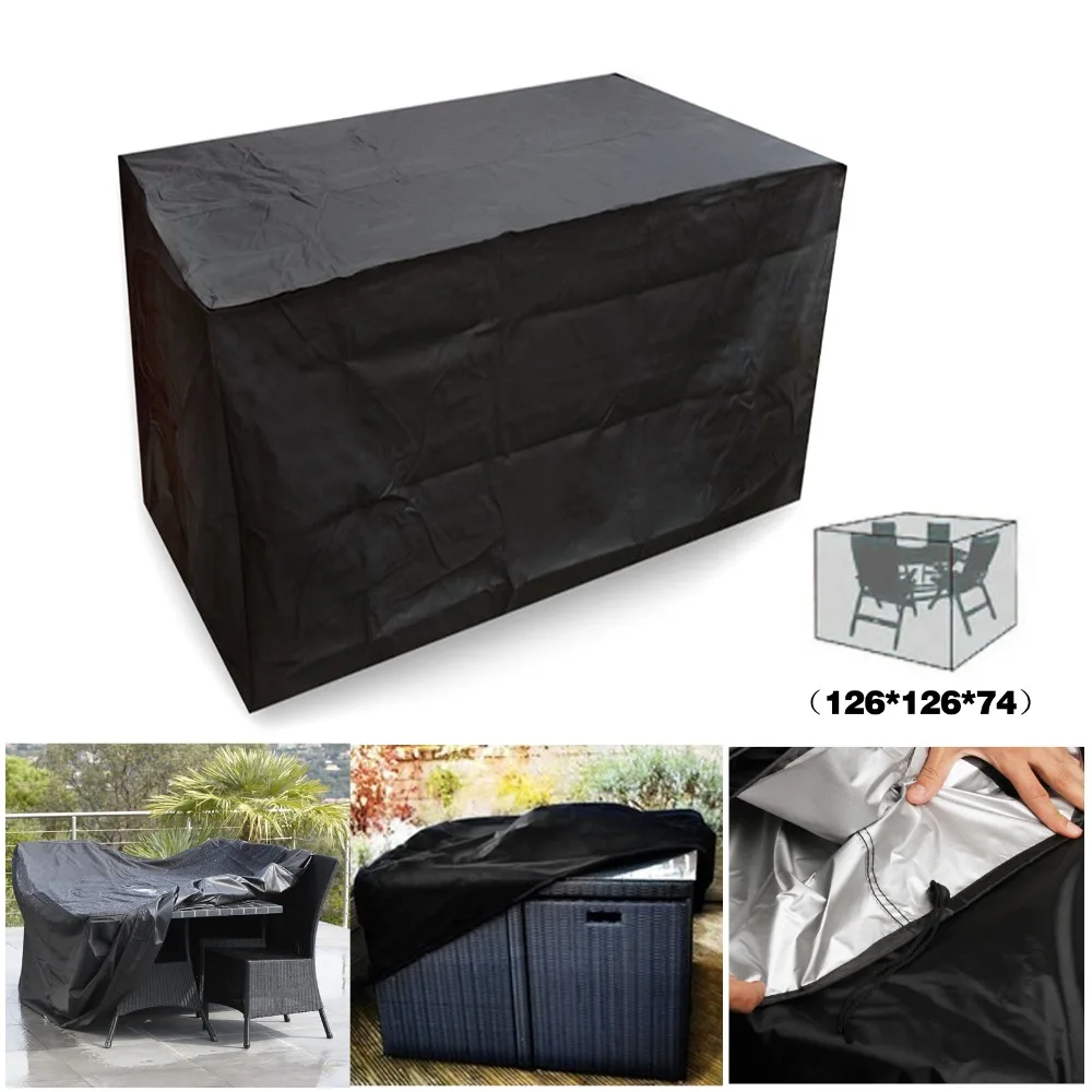 Black Waterproof Outdoor Patio Garden Furniture Covers Rain Snow Chair covers for Sofa Table Chair Dust Proof Cover 126*126*74cm
Black Waterproof Outdoor Patio Garden Furniture Covers Rain Snow Chair covers for Sofa Table Chair Dust Proof Cover 126*126*74cm