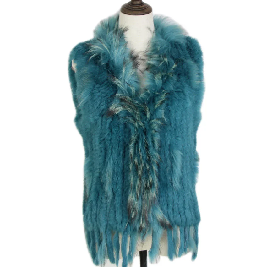 Harppihop Free shipping womens natural real rabbit fur vest with raccoon fur collar waistcoat/jackets rex rabbit knitted winte
Harppihop Free shipping womens natural real rabbit fur vest with raccoon fur collar waistcoat/jackets rex rabbit knitted winte