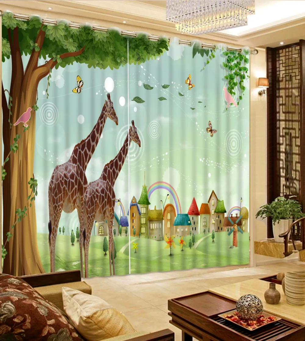 New Modern Sheer Curtains For Living room the bedroom Window Photo giraffe Children Room Curtain 3D Curtains
New Modern Sheer Curtains For Living room the bedroom Window Photo giraffe Children Room Curtain 3D Curtains